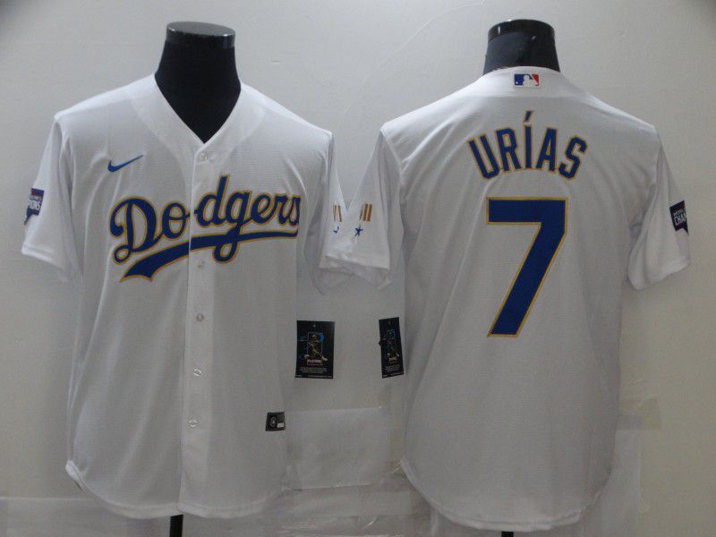 Men Los Angeles Dodgers #7 Urias White Game 2021 Nike MLB Jersey->los angeles dodgers->MLB Jersey